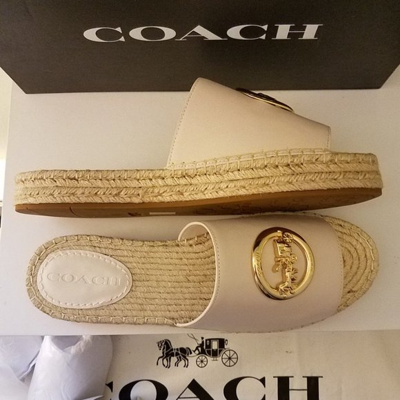 $79 *NEW* COACH Chalk Camille Espadrille - Picture 3 of 15